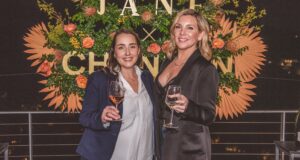 Chandon head winemaker Pauline Lhote (L) and The Jane Club founder and actress June Diane Raphael (R)
